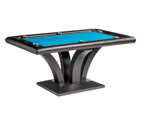 Treviso Rectangular Poker Table w/ 2 Piece Dining Top Game Tables