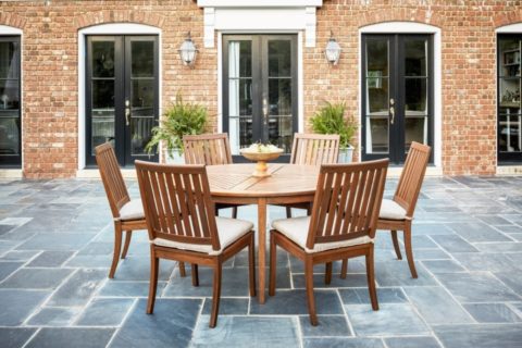 Jen Outdoor Ipe Wood Outdoor Dining table and chairs