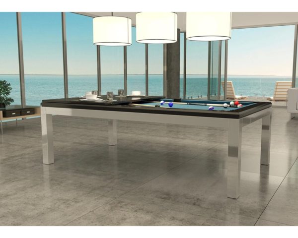 La Condo Evolution Stainless Pool Table Contemporary/Modern