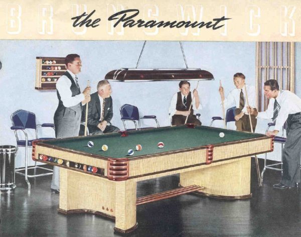 9ft. Paramount Circa 1939-1942 Antique Billiard Tables